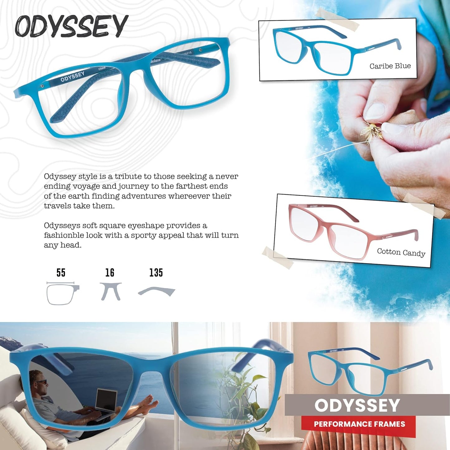 Croakies Odyssey Photochromic Progressive Eyewear | UV400 Sunglass for Outdoor | Bluelight Eyeglass for HEV Devices | Bundle