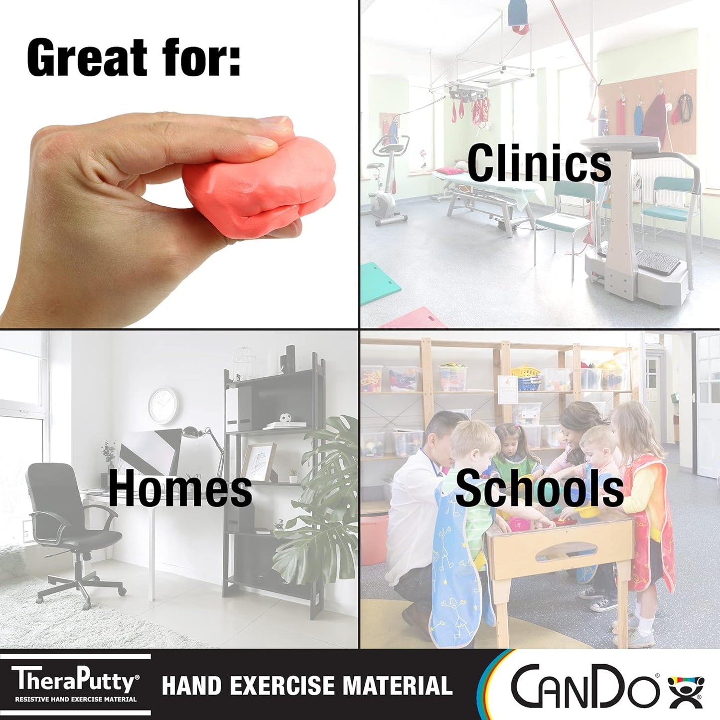 CanDo 10-0901 TheraPutty Standard Hand Exercise Putty, 2-ounce