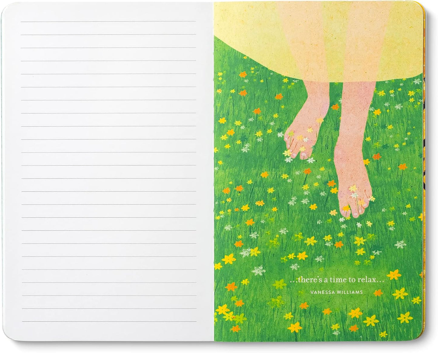 Compendium Softcover Journal - Sometimes the most important thing in a whole day is the rest we take between two deep breaths... – A Write Now Journal with 128 Lined Pages, 5”W x 8”H