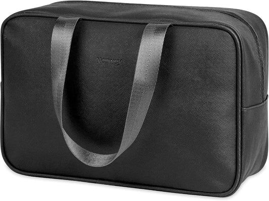 Full Size Toiletry Bag Women Large Cosmetic Bag Travel Makeup Bag Organizer Medicine Bag for Toiletries Essentials Accessories (Large, Black)