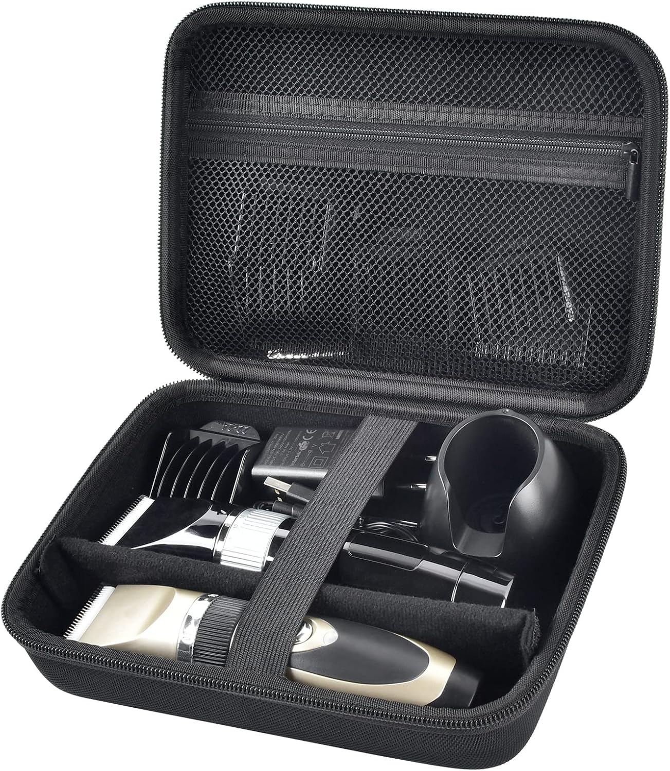 Case for Hatteker/for oneisall/for Ufre/for Limural Hair Clipper, Beard Trimmer Organizer Box for Men Hair Cordless Precision Shaver, with Inner Net Bag for Grooming Kit - Large(Case Only)