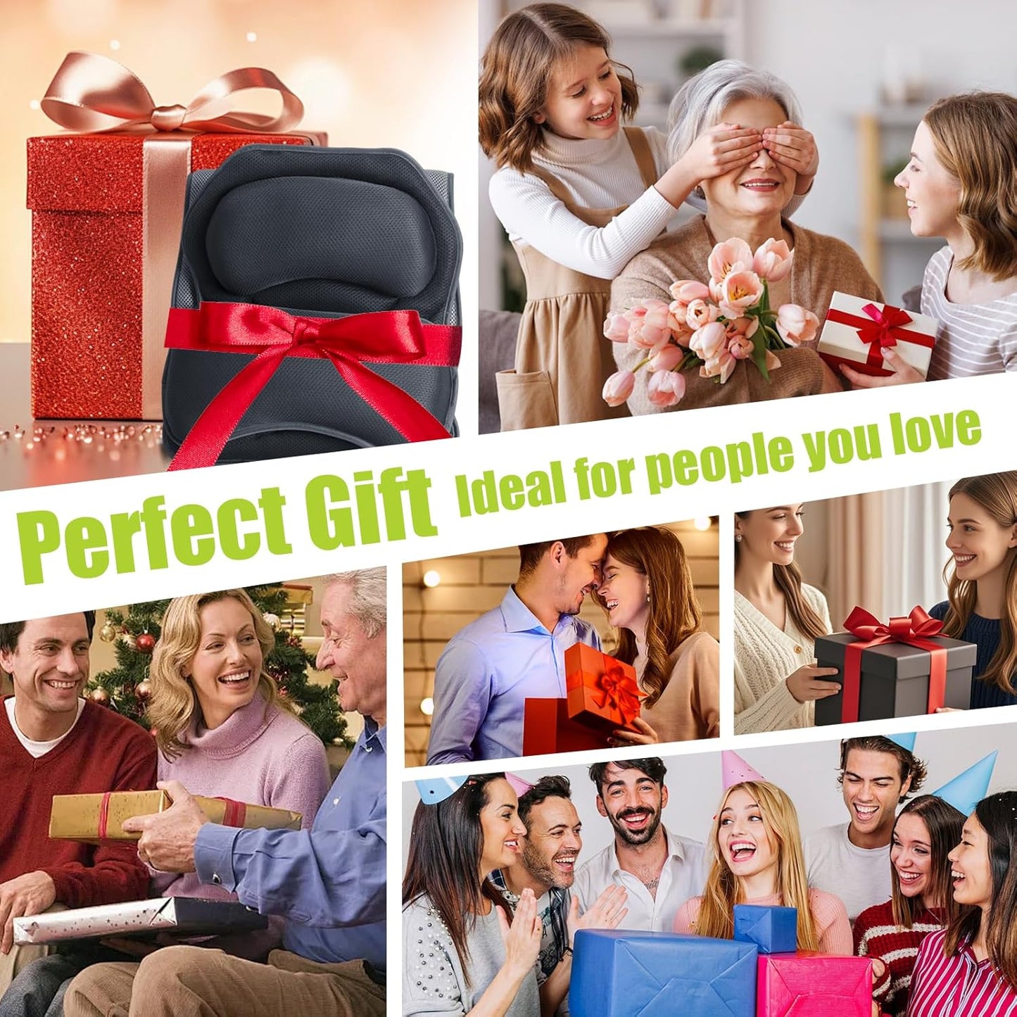 Full Body Bath Pillow for Tub - Extra Long & Thick Tub Pillow with Head, Back & Lumbar Support, 168 Non-Slip Suction Cups, Soft 5D Mesh Spa Cushion, Fits All Tubs-Gift for Soaking(Gray)