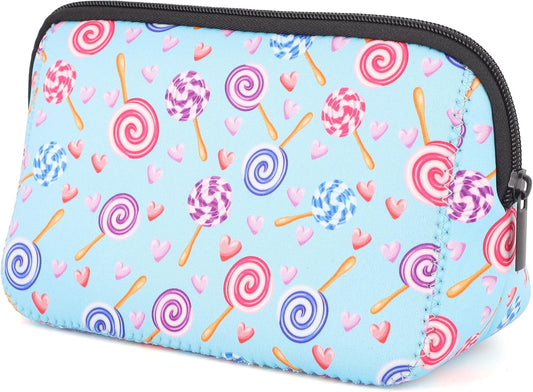 Cosmetic Bag Waterproof Neoprene Zipper Pouch Travel Portable Toiletry Makeup Bags Organizer Case for Women and Girls