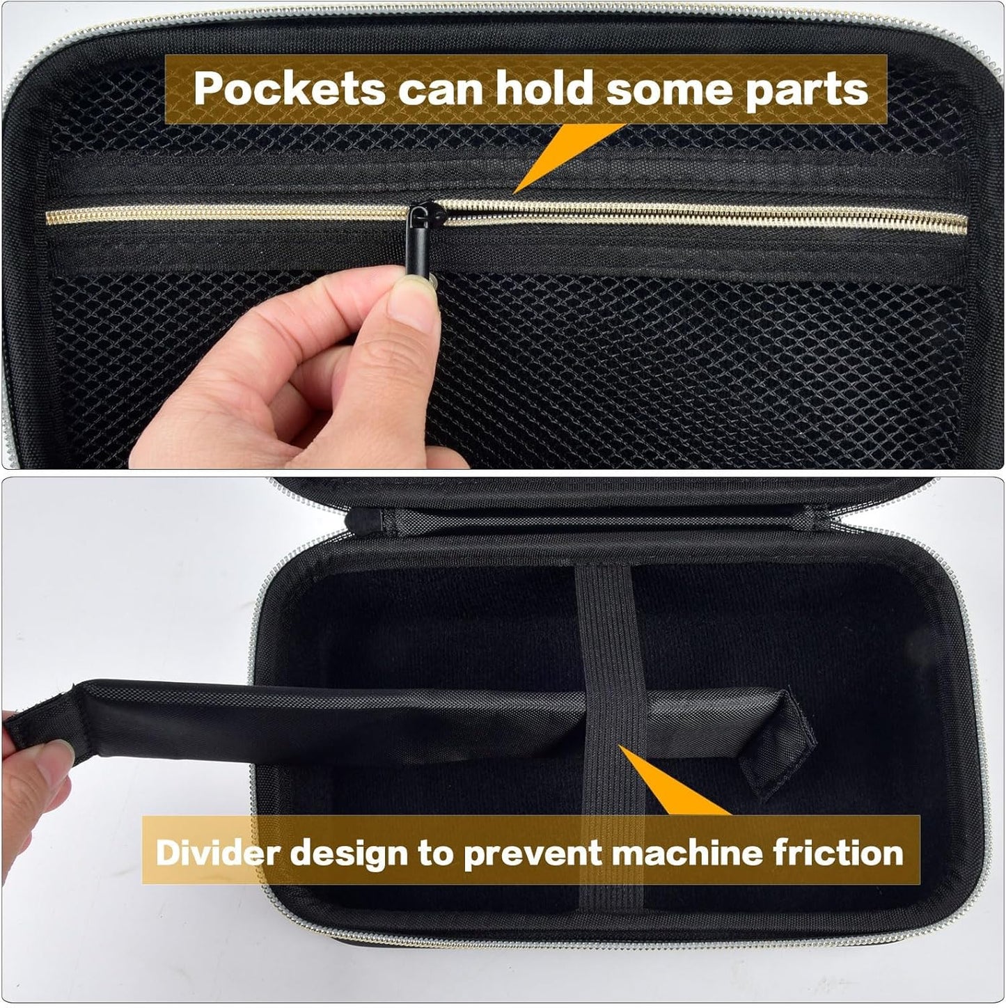 Case Compatible with KIKIDO for Novah for GLAKER for Ufree for FADEKING for GSKY for Romanda Professional Hair Clippers, Beard Trimmer Grooming Storage Holder for Hair Trimmers Set (Box Only) -Black