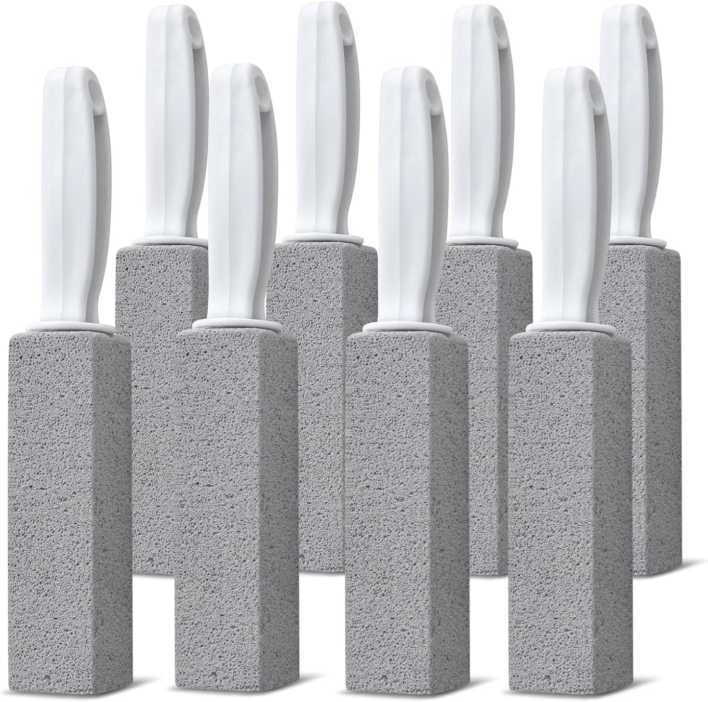 Emycool Pumice Stone Toilet Bowl Cleaner, 8 Pack Toilet Pumice Stone with Handle for Toilet Cleaning, Bathtubs, Sinks, Swimming Pools, Grills