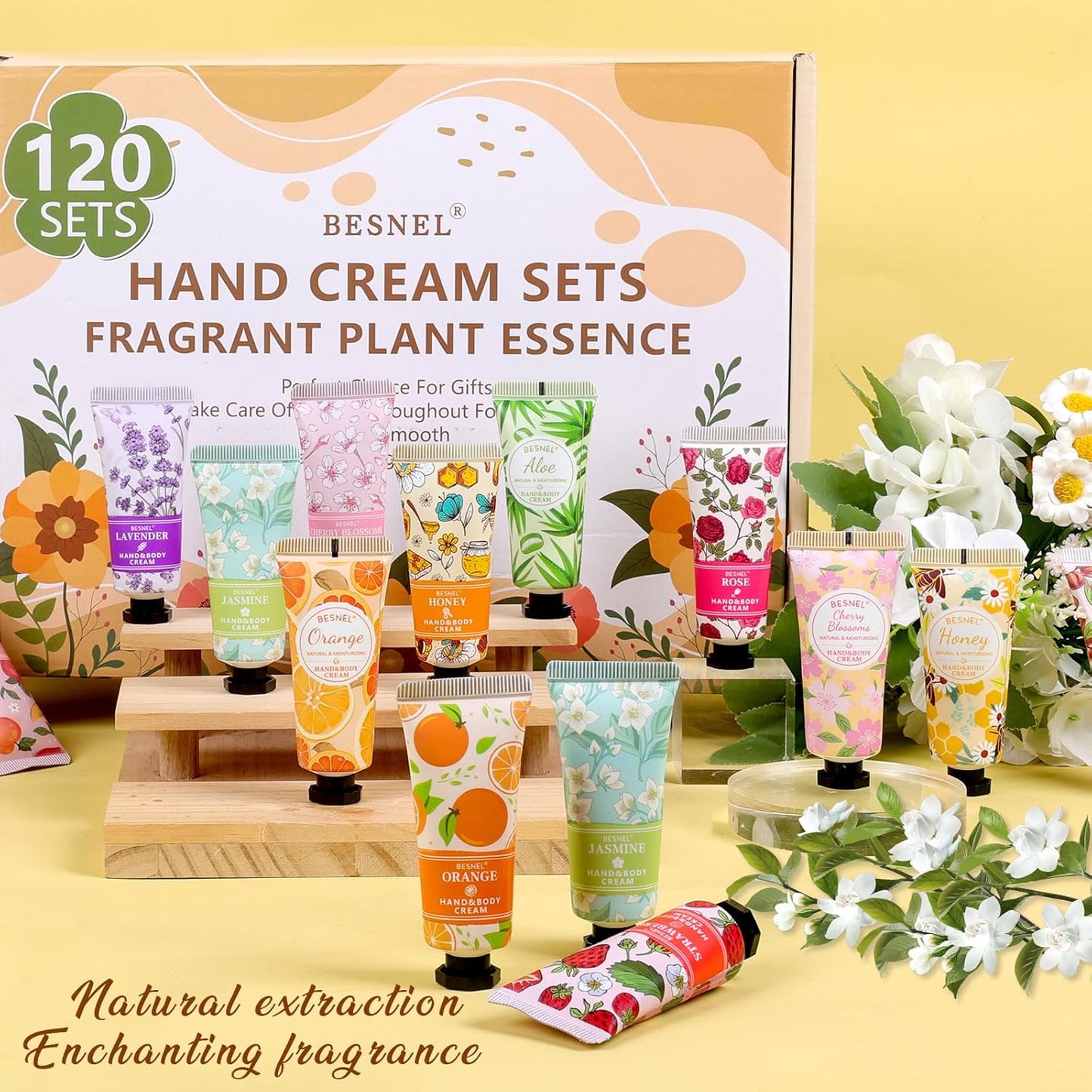 120 Pack Hand Cream Gifts Set For Women, Mini Hand Lotion Travel Size in Bulk for Dry Cracked Hands, Graduation Gifts, End of Year Teacher Appreciation Gifts, Thanksgiving Gifts, Party Favors