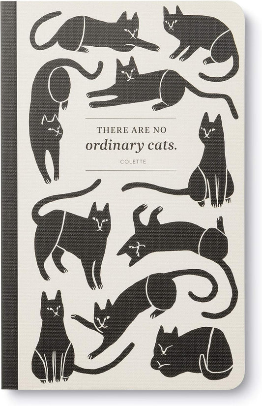 Compendium Softcover Journal - There are no ordinary cats. – A Write Now Journal with 128 Lined Pages, 5″W x 8″H