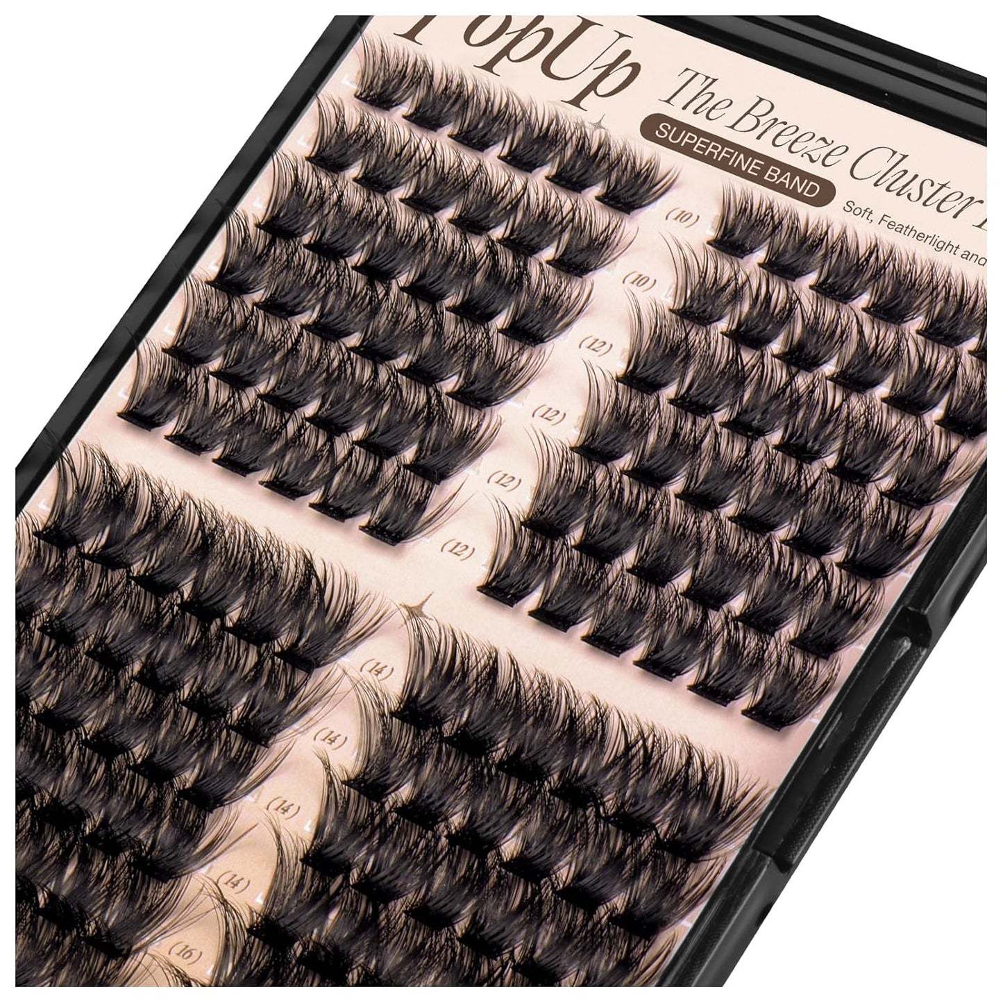 56D Cluster LashesThick Individual Eyelashes D Curl Wispy Lash Clusters Individual Russian Eyelash Extension Fake Eyelash Clusters DIY Flat Lash Extensions by PopUp