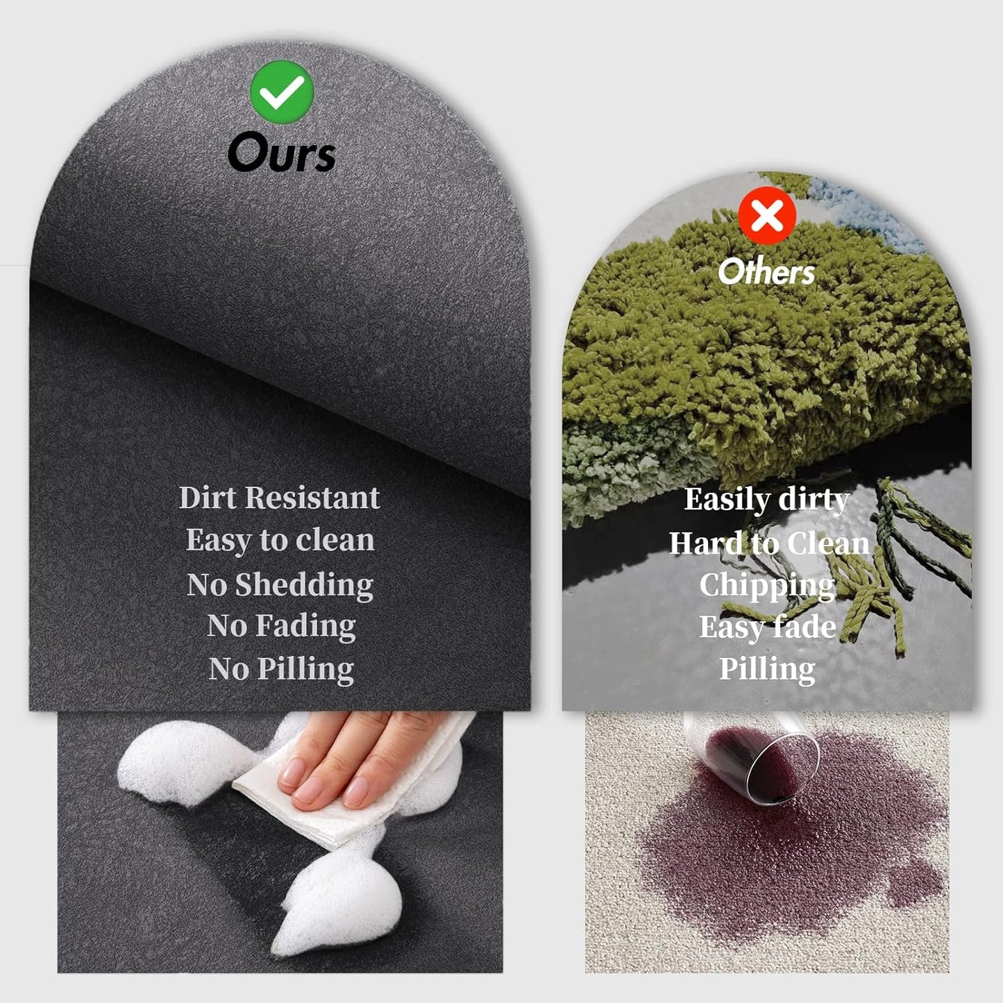 Diatomaceous Earth Bath Mat Rugs Quick Dry Super Absorbent Non Slip Rubber BottomThin Bathroom Mat Fit Under Door, Floor Rugs in Front of Bathtub,Shower Room,Sink,Washable, 15.7" x 23.6", Dark Grey