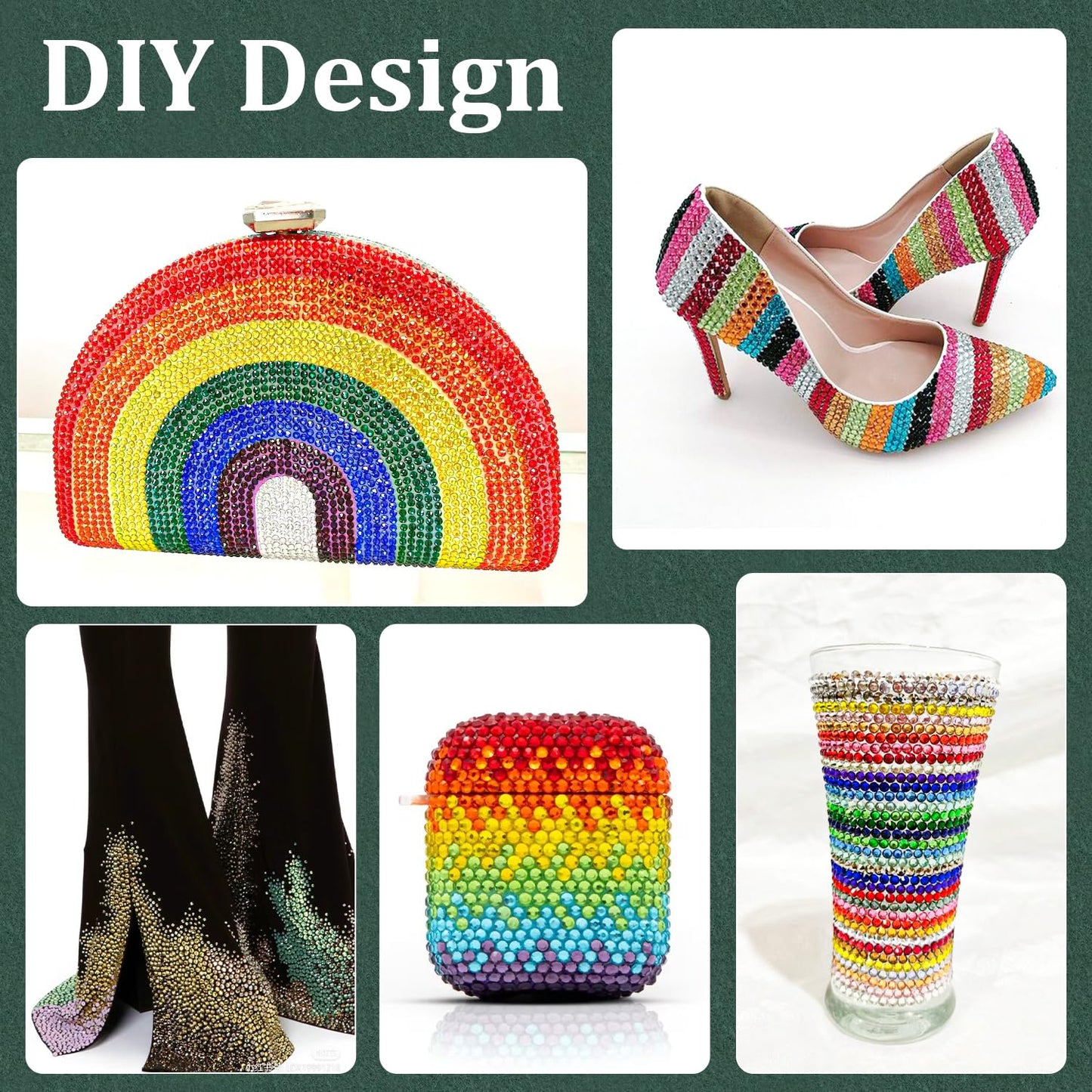 Resin Rhinestones for Crafting with B7000 Jewelry Glue, 1 Box White Flatback Crystals with 3Pcs 10ml Glue for Bedazzling Crafts DIY Nail Art Makeup，Non Hotfix Gems for Clothing Shoes