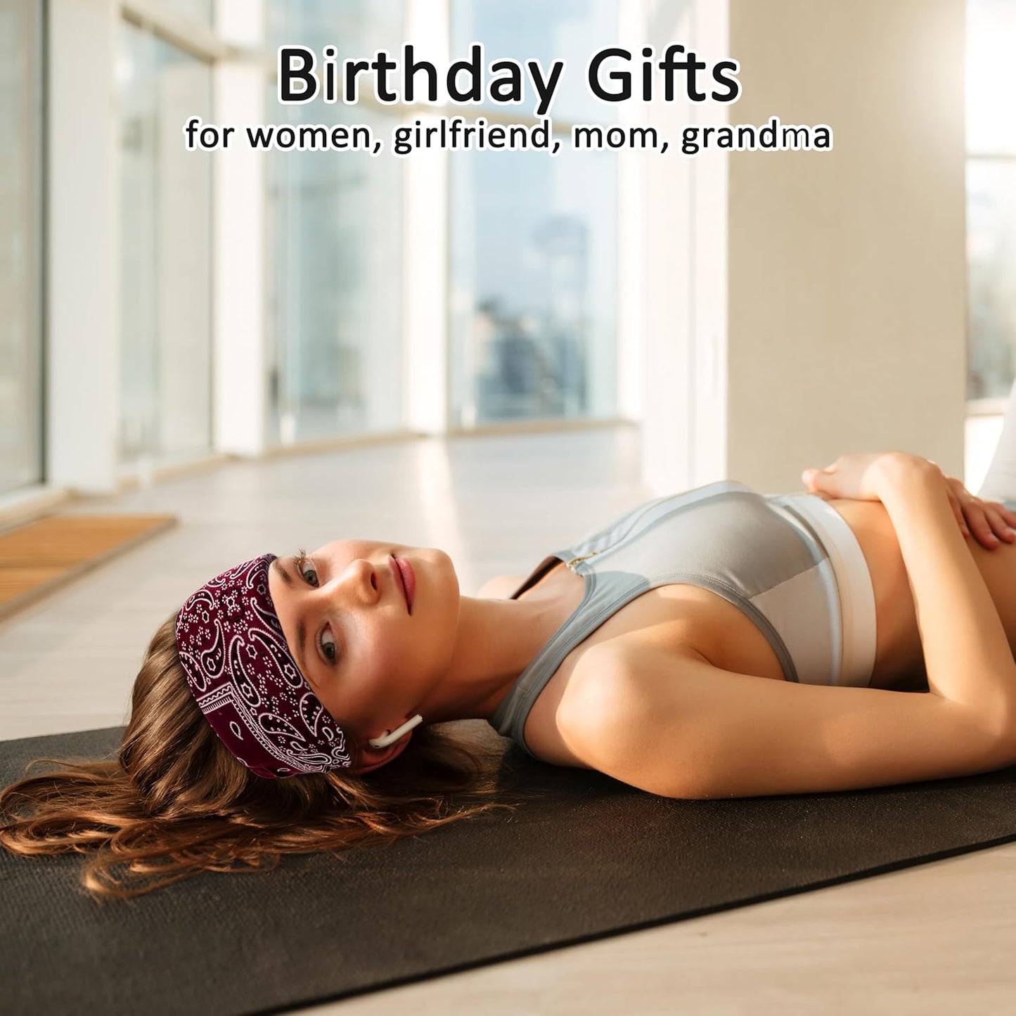 Crimmy Migraine Headache Relief Cap, Cooling Gel Headband Neck Wrap Hat Mask, Soothing Ice Pack Head Face Cold Compress for Tension Stress & Hangover (ice red Cashew)