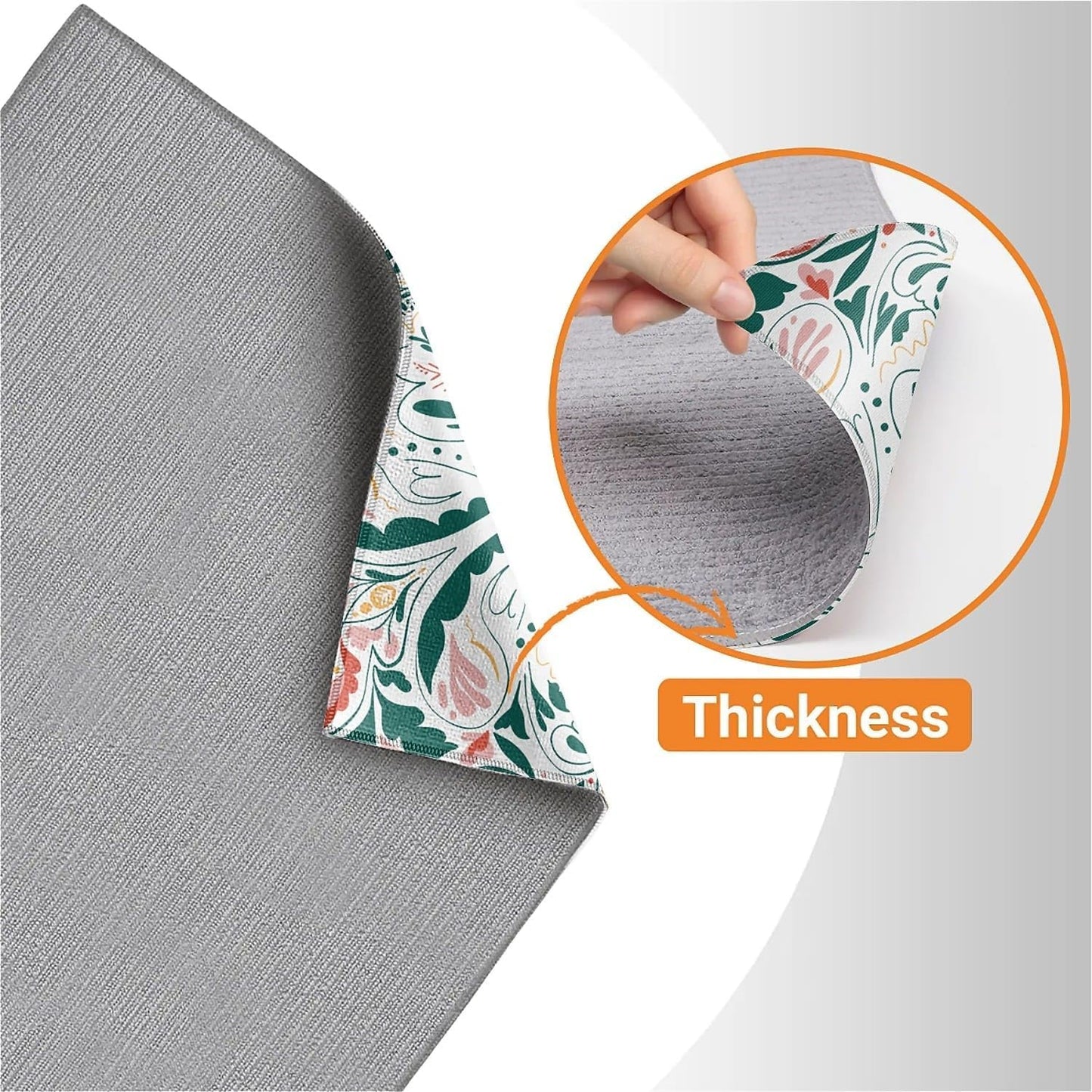 Dish Drying Mat For Kitchen Counter, Garden Tulips Microfiber Absorbent Dish Drainer Rack Pad Reusable Large 18x24in Drying Mat