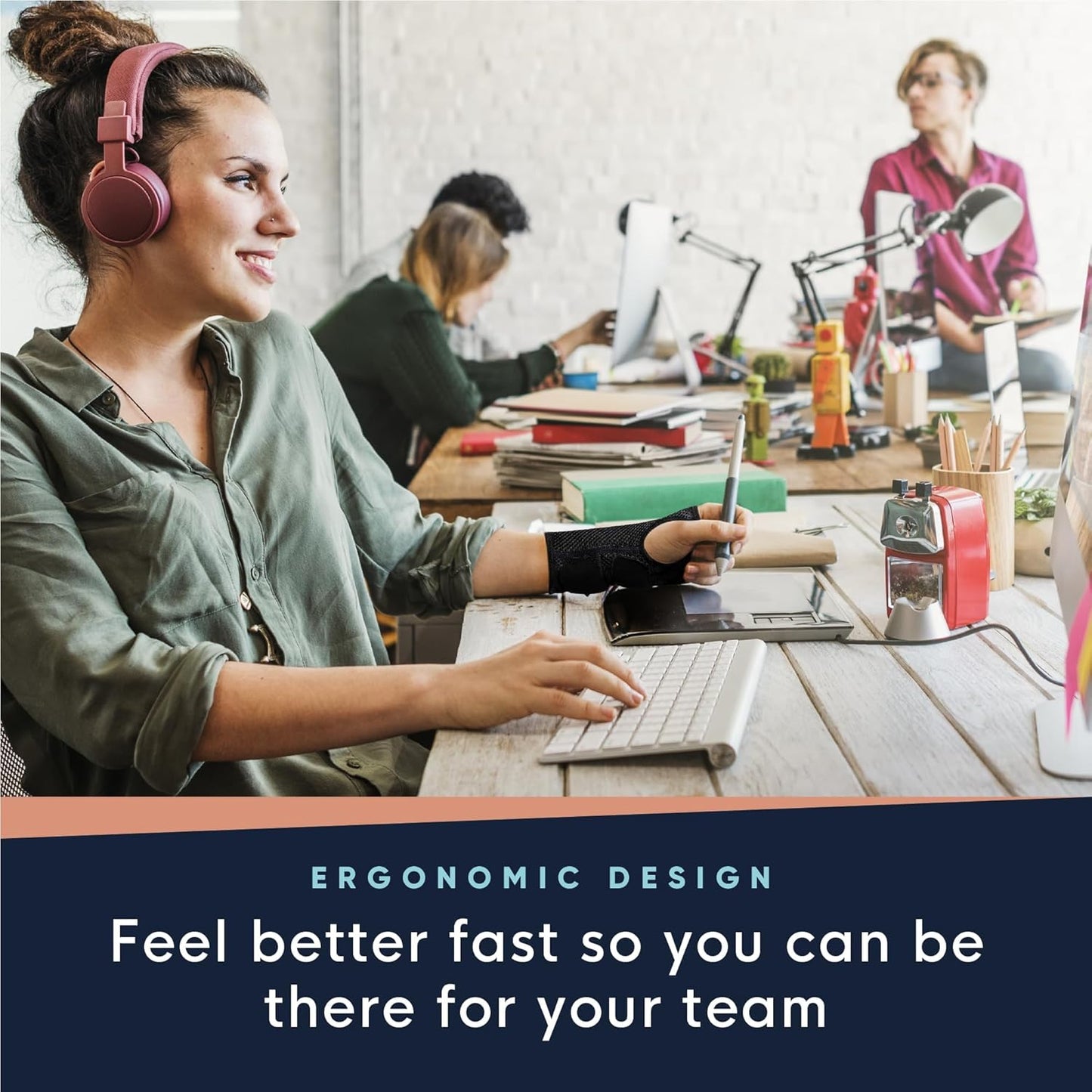 Copper Compression Advanced Wrist Brace - Copper Infused Adjustable Orthopedic Support Splint for Pain, Carpal Tunnel, Arthritis, Tennis Elbow, Tendinitis, RSI, Ganglion Cyst for Men Women Right L/XL