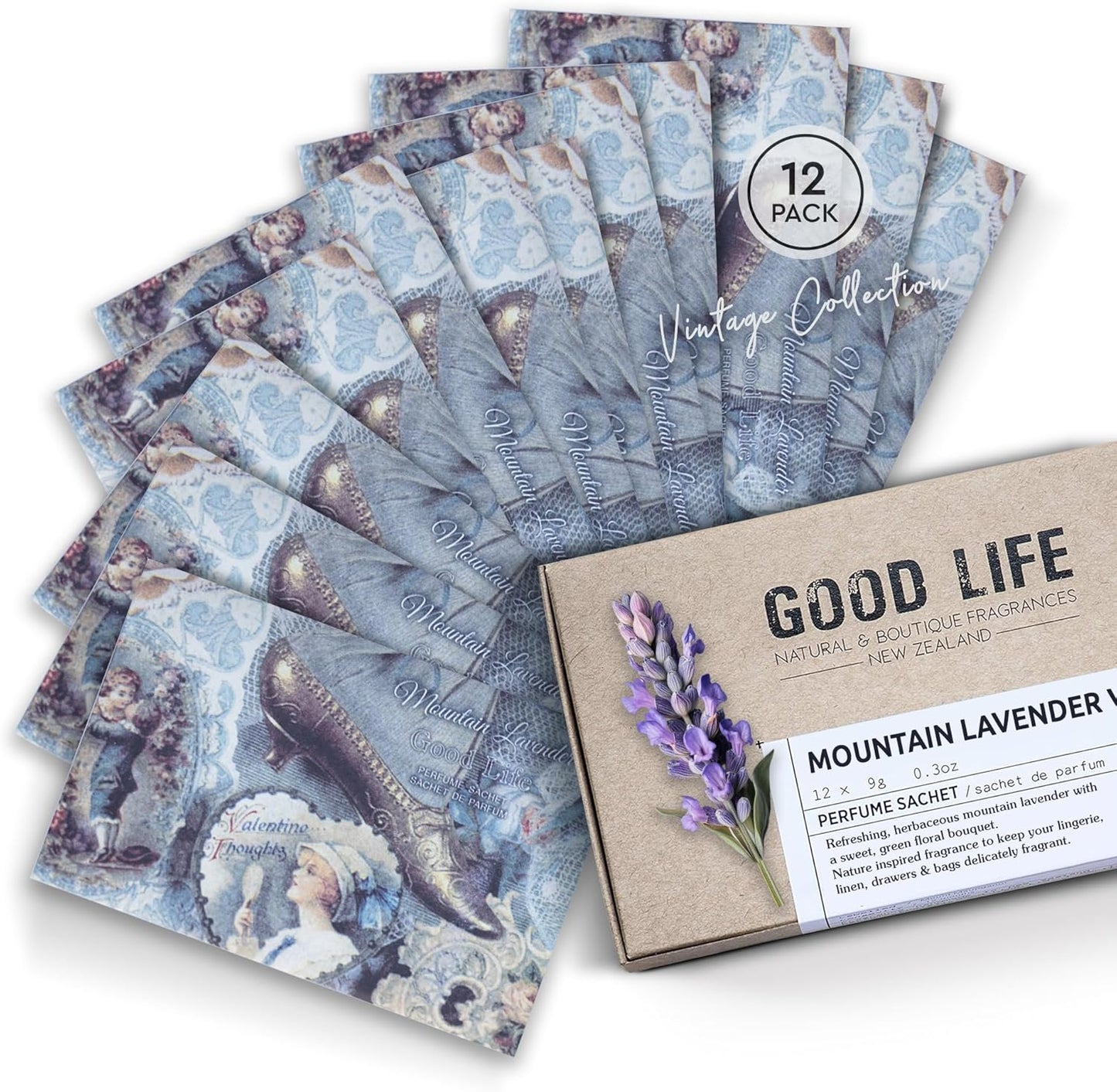 Good Life Mountain Lavender Scented Sachets | Designed in New Zealand 12 | Sachets - Vintage