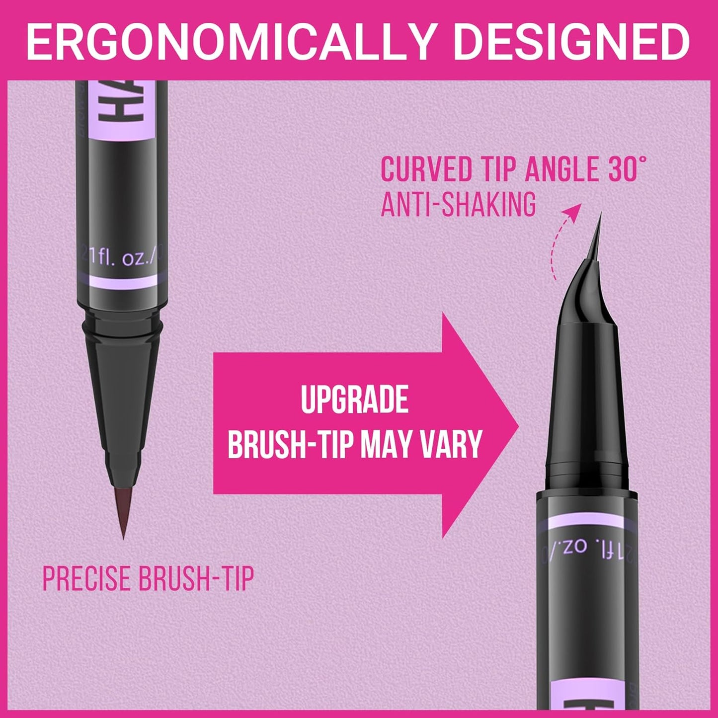 iMethod Eyebrow Pen - Eyebrow Pencil Magic 2-in-1 Eye Brow Pencils for Women with 4-Fork-Tip and Precise Brush-Tip Create Natural Hair-Like Brows, Last All Day, Microblading Eyebrow Pen, Black