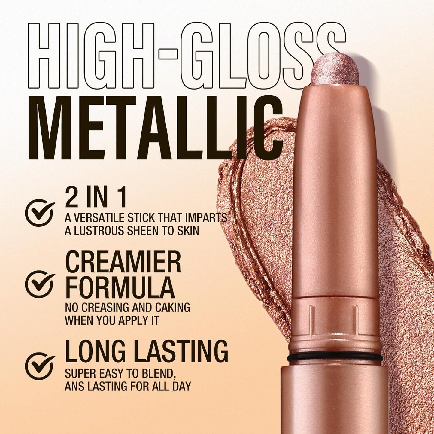 Jolilab Eyeshadow Stick Set, 2 Colors Matte Professional Bright-Colored Contouring and Highlight Stick, Waterproof Long Lasting High Pigmented Eye Shadow. (2, 06+07 2pcs)