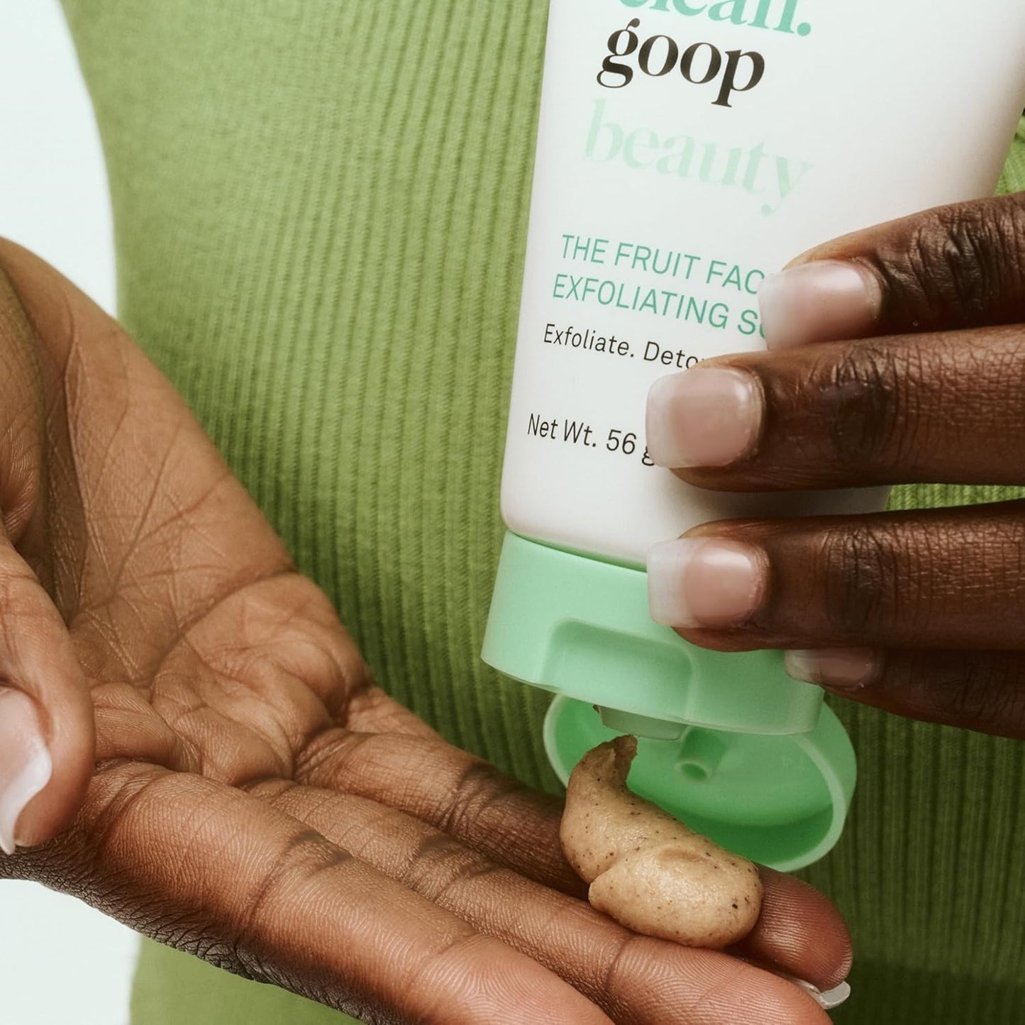 good.clean.goop beauty The Fruit Facial Exfoliating Scrub | Gentle Face Exfoliator to Smooth Skin Texture | AHA Glycolic Acid, Grape Seed Exfoliant & Chia Seed Oil | Cruelty Free | 2 fl oz