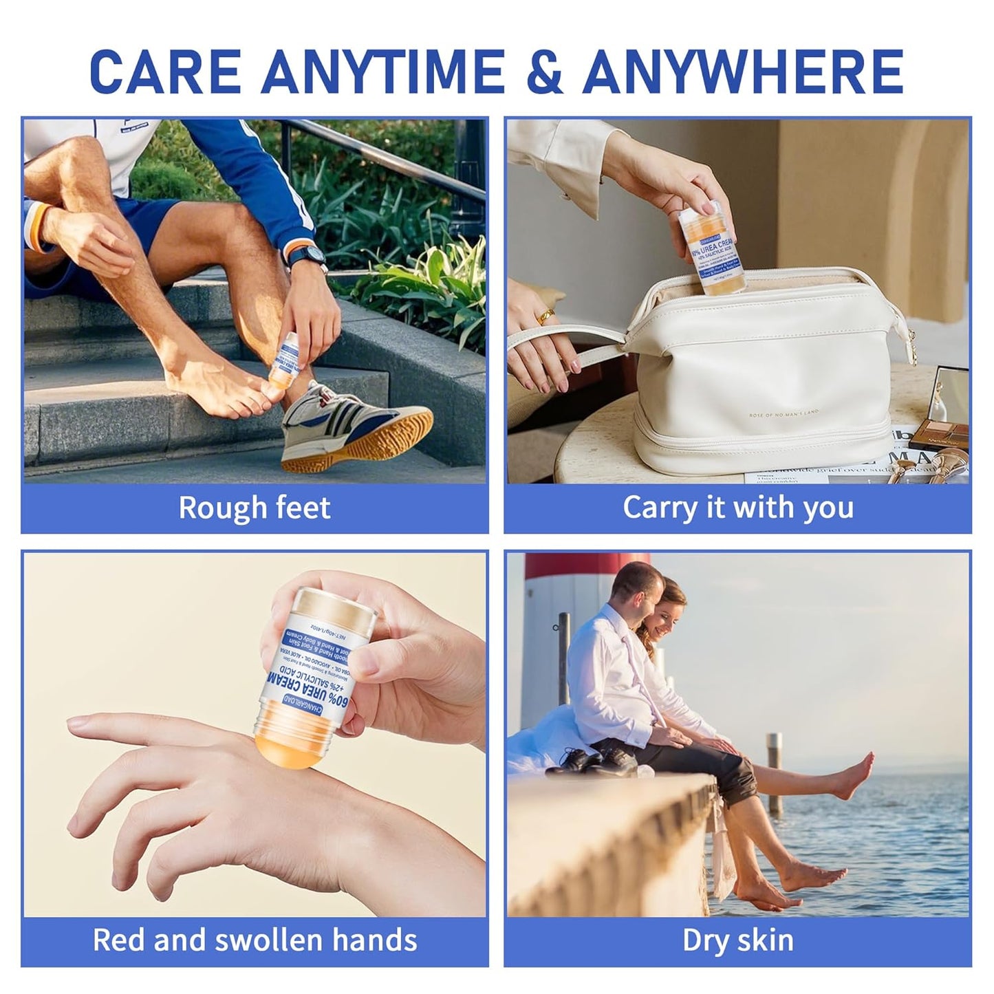 Urea Cream 60 Percent For Feet Maximum Strength - Intensive Repair Dry Cracked Skin, Urea Cream For Feet, Foot Cream For Dry Cracked Heels, 1 Pcs - 1.41 Oz