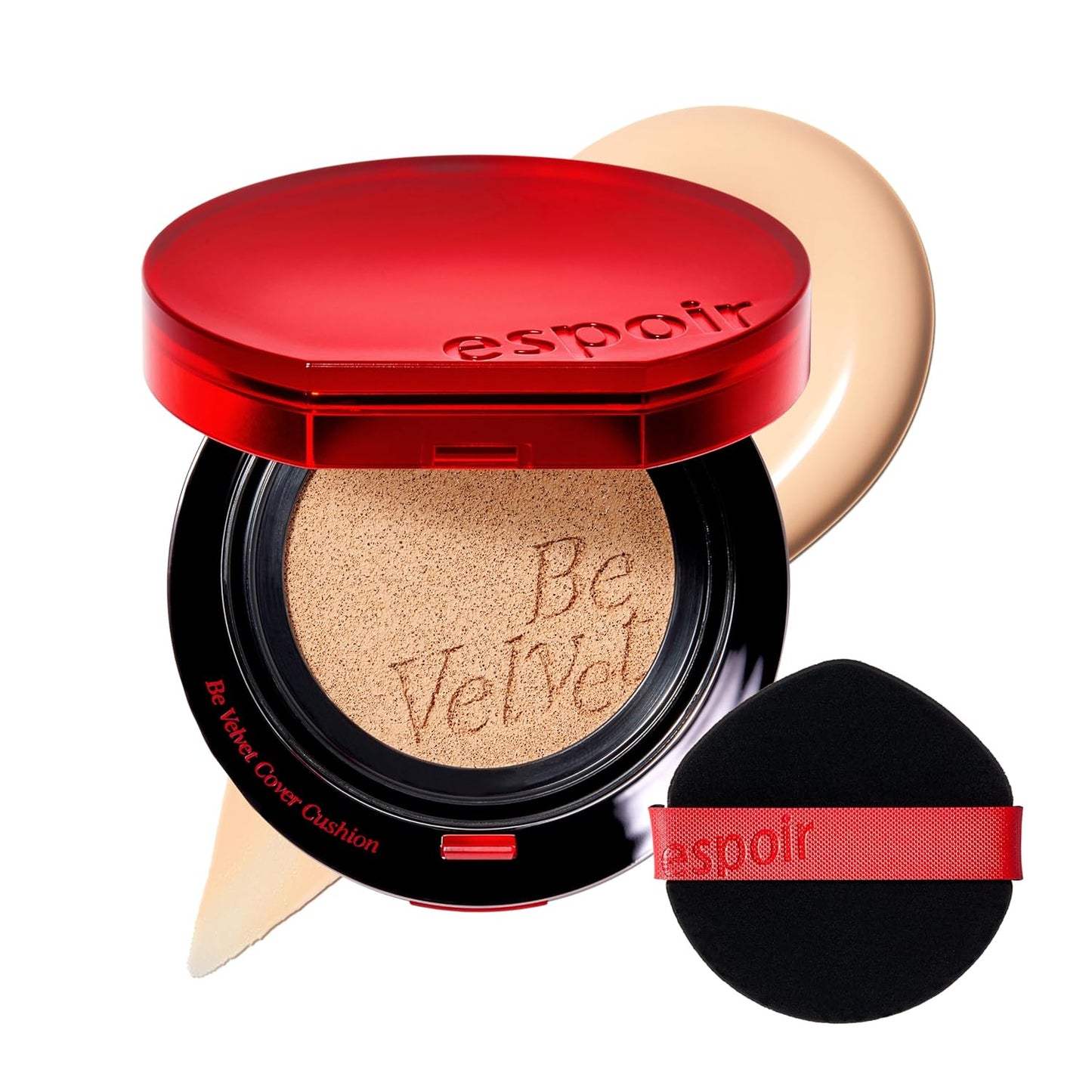 espoir [NEW] Be Velvet Cushion Foundation | Quick and Easy Coverage with Long-lasting Color by Zero Oxidation (#21 Ivory, 0.46 Ounce (Pack of 1))