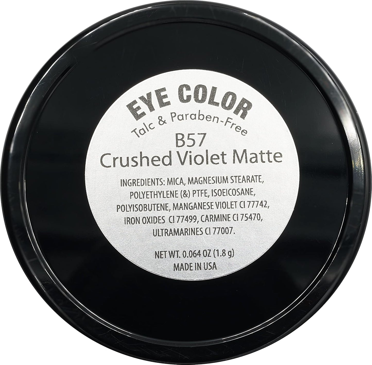 Crushed Violet Matte Purple Mauve Pressed Powder Single Vegan Eyeshadow; Talc, Paraben & Cruelty Free