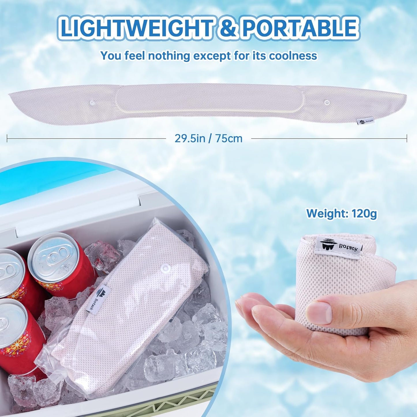 Cooling Neck Wraps with Reusable Gel Ice Pack, Soft Summer Neck Cooler for Golf, Tennis, Outdoor Activities 2 Packs