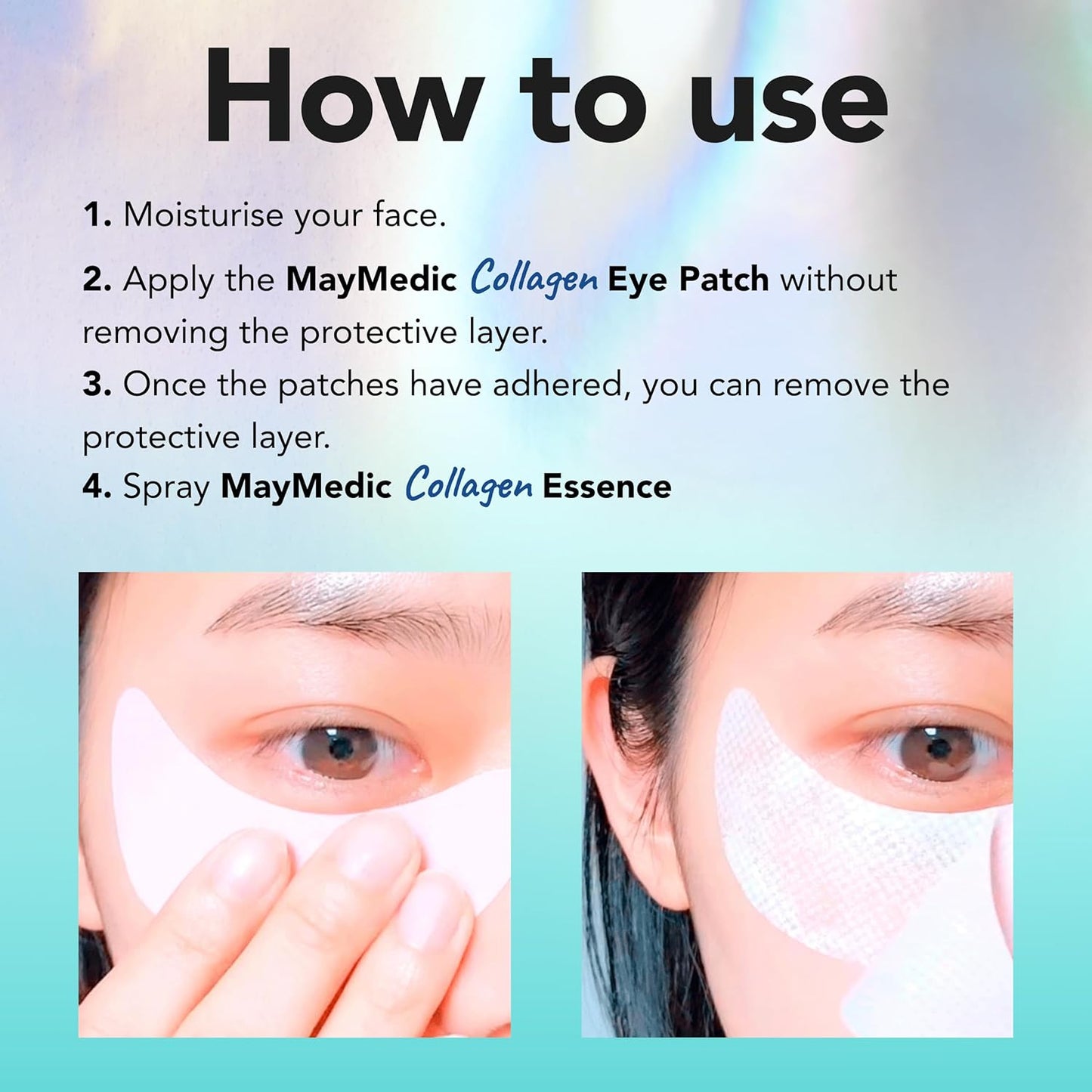Collagen Eye Patches Hydrating Anti Age Anti Puffiness Dark Circles Korean Skincare Lifting Moistruzing, 10 pcs