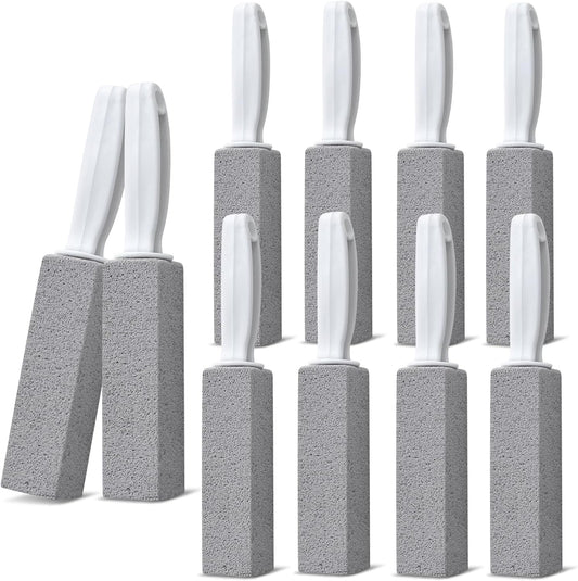 Emycool Pumice Stone Toilet Bowl Cleaner, 10 Pack Toilet Pumice Stone with Handle for Toilet Cleaning Toilet, Bathtubs, Sinks, Swimming Pools, Grills