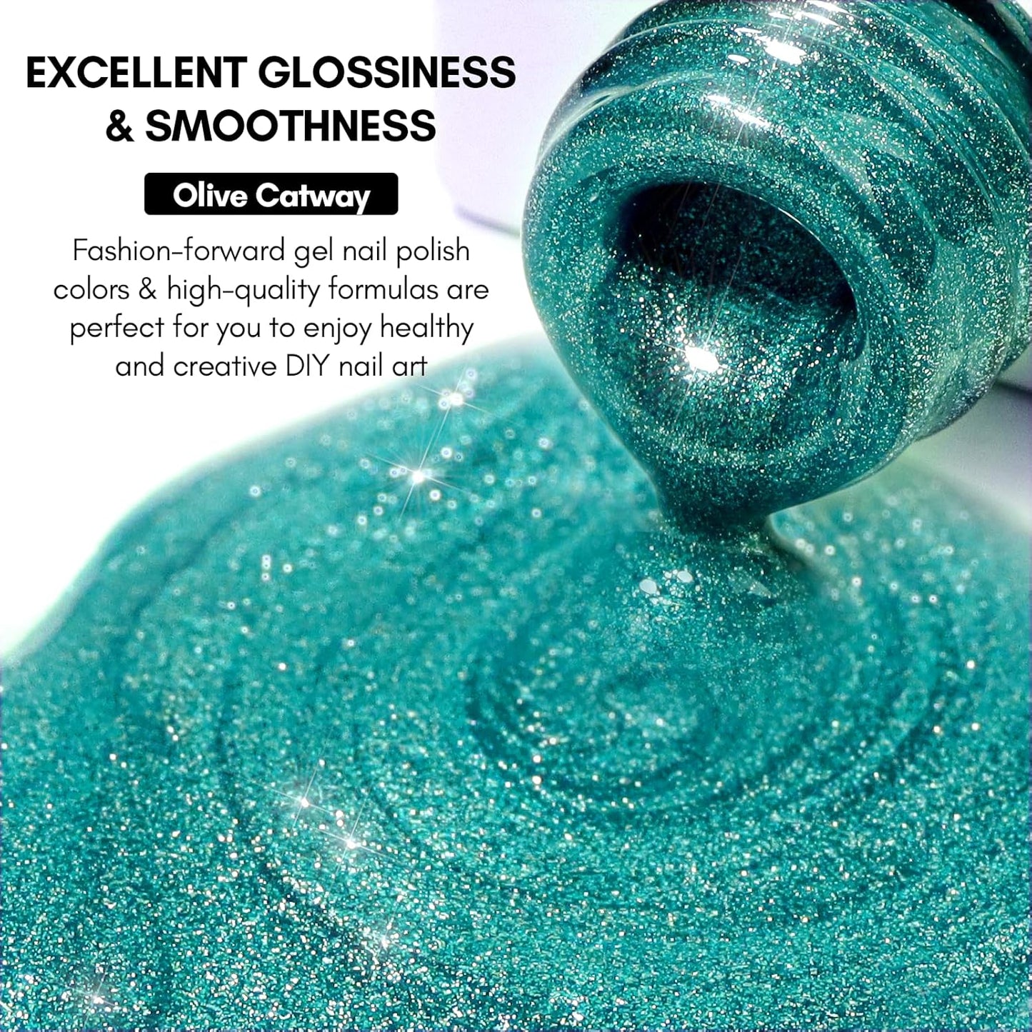 Makartt Cat Eye Gel Nail Polish: Reflective Glitter Gel with Magnet for Temperature Changing Magnetic Nails, Nail Polish UV/LED Light Cured, DIY Nail Art, Salon & Home Use(Olive Catway) 10ml