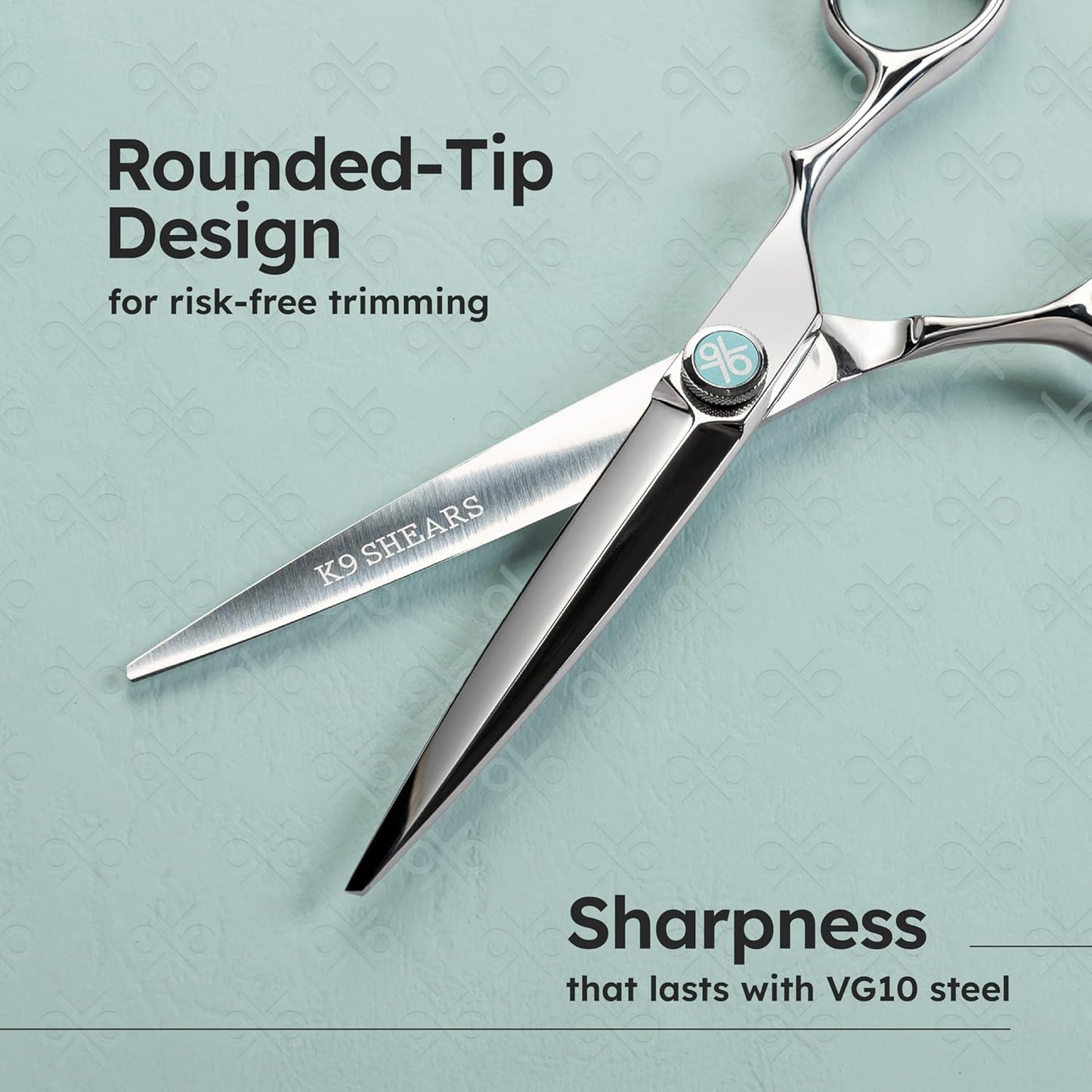 K9 6.5" Hair Scissors for Slide Cutting – Creating Clean, Defined Lines for a Polished haircut, Handcrafted, Ergonomic Handle, Barber Shears Made with Premium VG10 Steel for Superior Durability