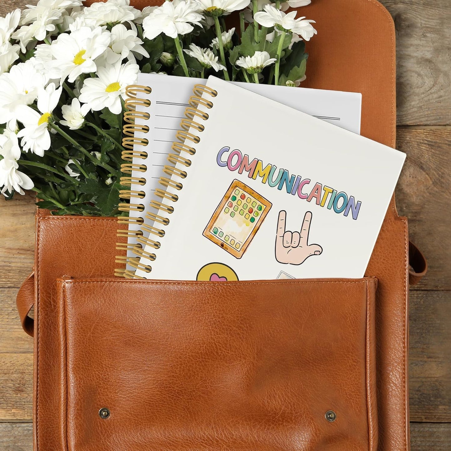 Speech Therapy Journal Notebook, Speech Pathologist School Office Supplies, Communication Looks Different For Everyone Hardcover Spiral Notebook 5.5x8.3 Inch