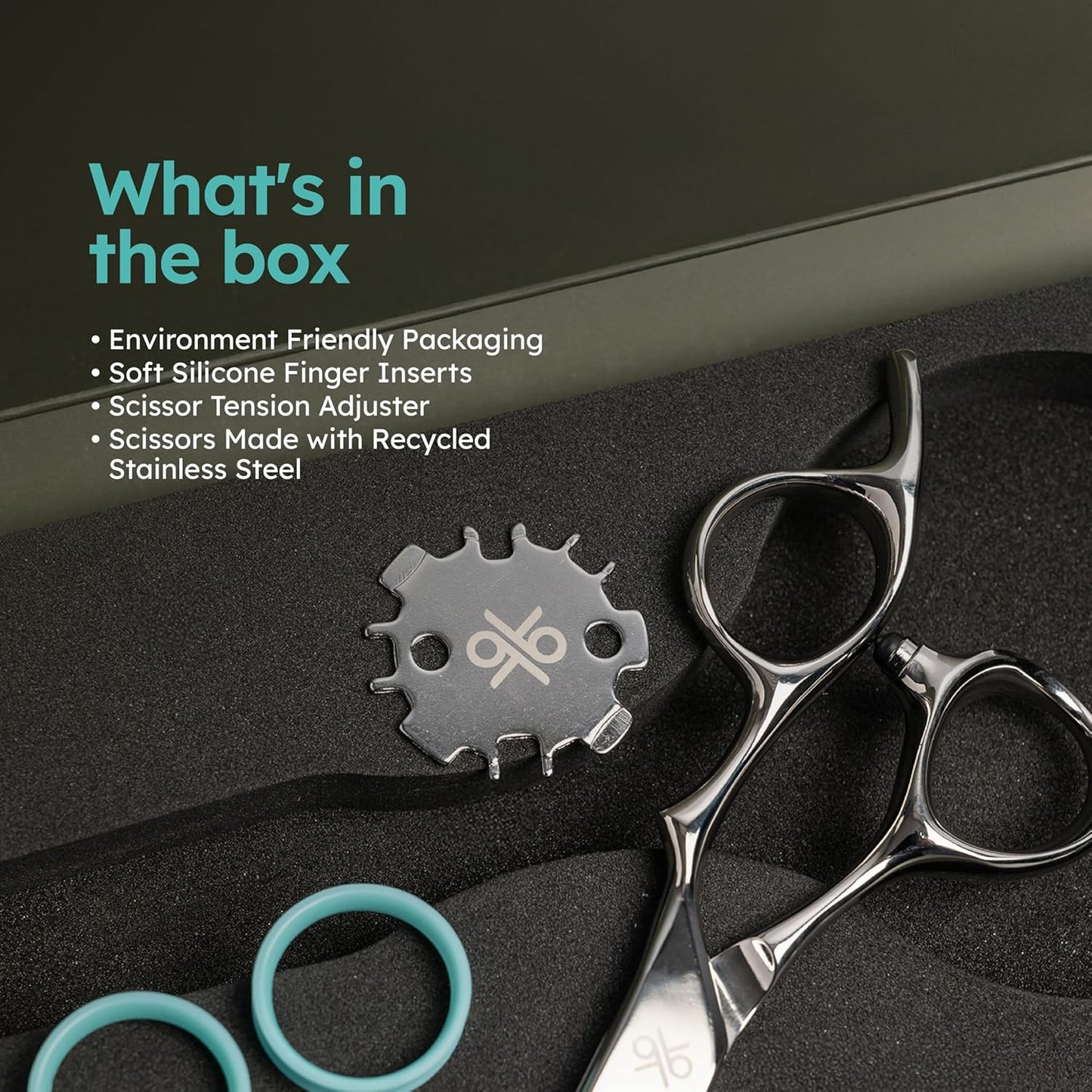 6.3" Hair Scissors – Special Blade Angle, Ideal for both Straight Cutting and Slide Cutting, Baber Shears Made with Premium VG10 Steel, Lightweight, Razor-Sharp, Ergonomic Handle for Comfort