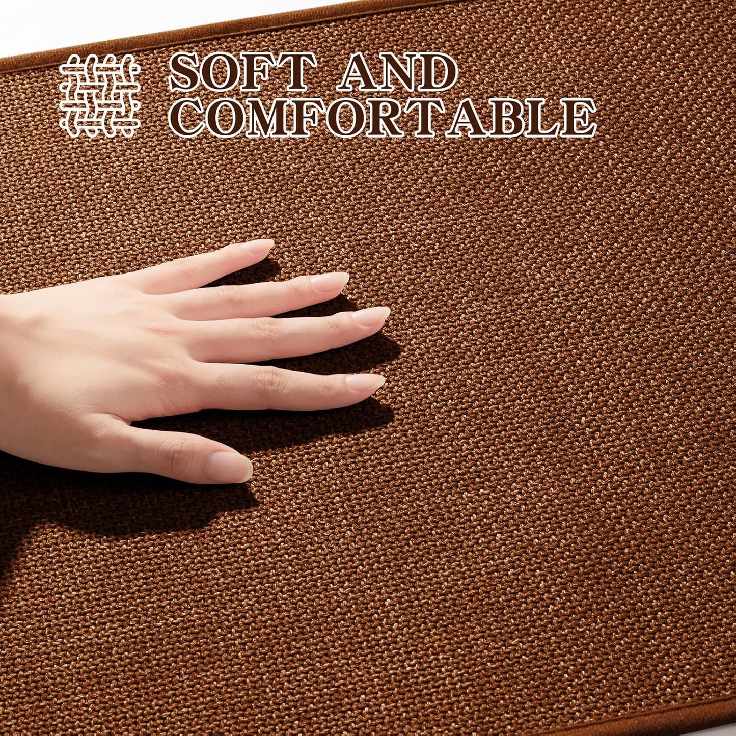 chakme Bathroom Rugs Mat 59x24, Ultra Thin Non Slip Bath Mat Large Quick Dry Absorbent Bath Mat for Bathroom Floor, (Rust, 59"x24")