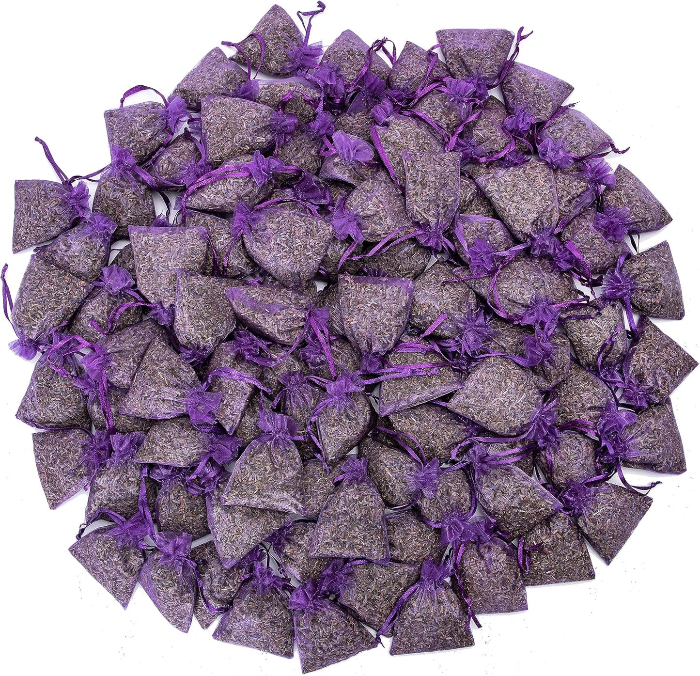 Bag of 100 Sachets Dried Lavender Flower Lavender Sachets for Drawers and Closets, LV-B-4
